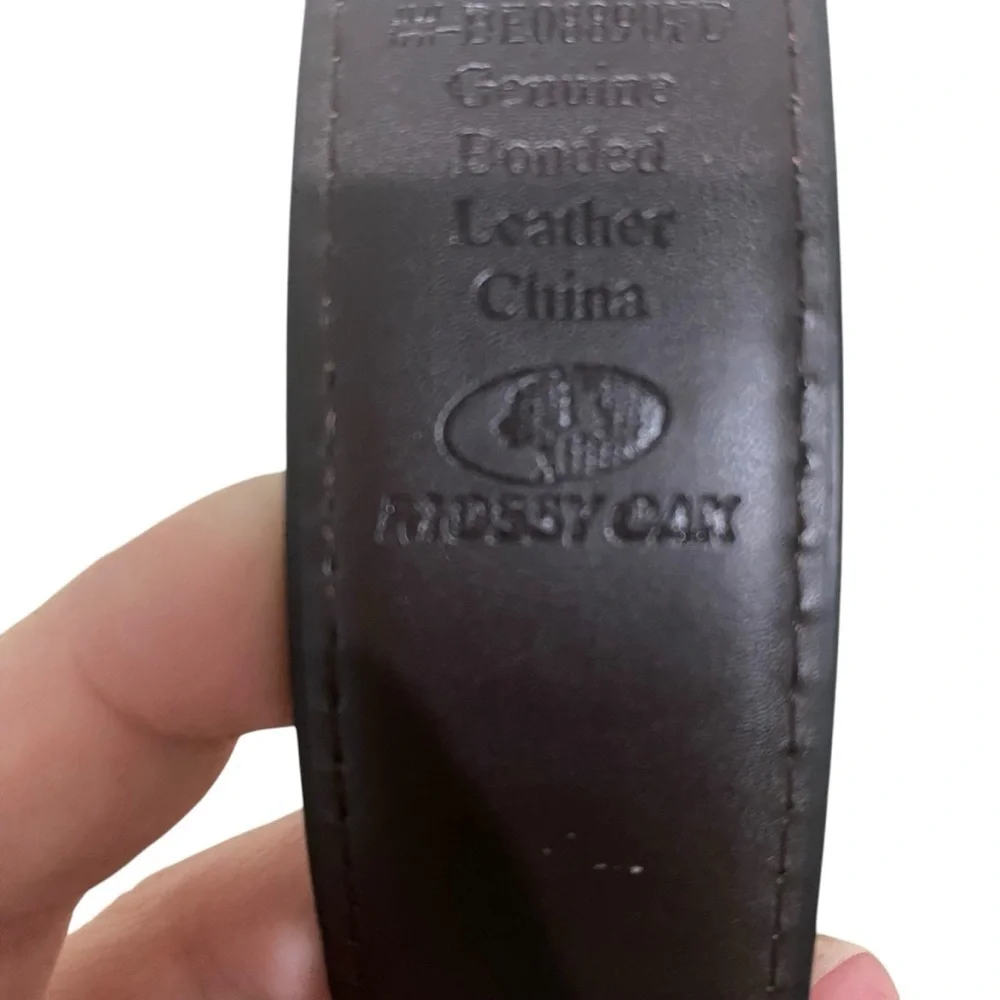 Mossy Oak Reversible Bonded Leather Belt Black Brown Sz 36-38